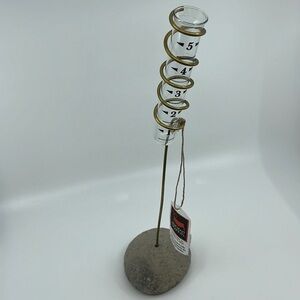 Ancient Graffiti Brass Spiral Rain Gauge: A Timeless Addition to Your‎ Garden!